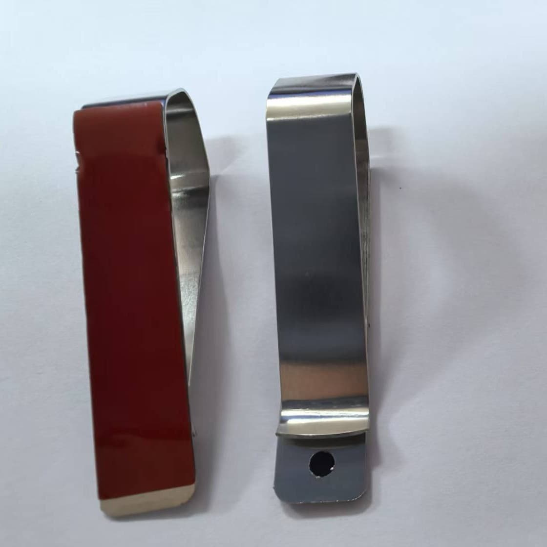 Physical hardware stamping production, 301 stainless steel buckle for car visor frames with 3M double-sided tape