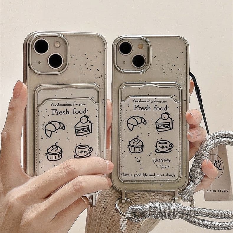 Cake with Cake for 15 Mobile Phone Case for Apple 14/13 Pro Max Card Case 12 Soft Case 11 Lanyard 15p