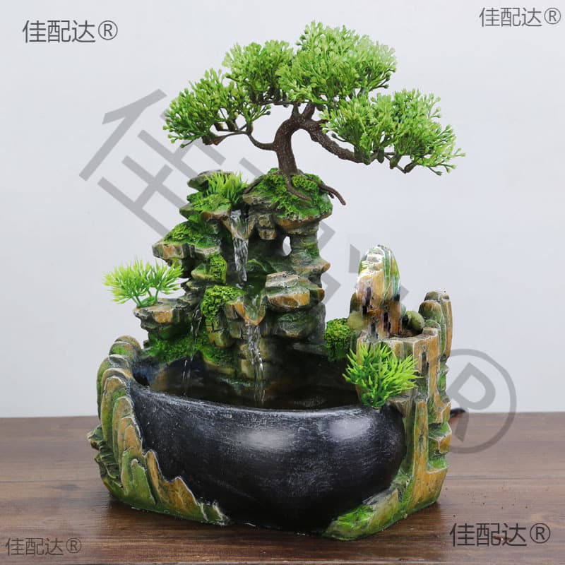 Creative Gift Mini Rockery Waterfall Desktop Decoration Humidifier Office Craft Ornament