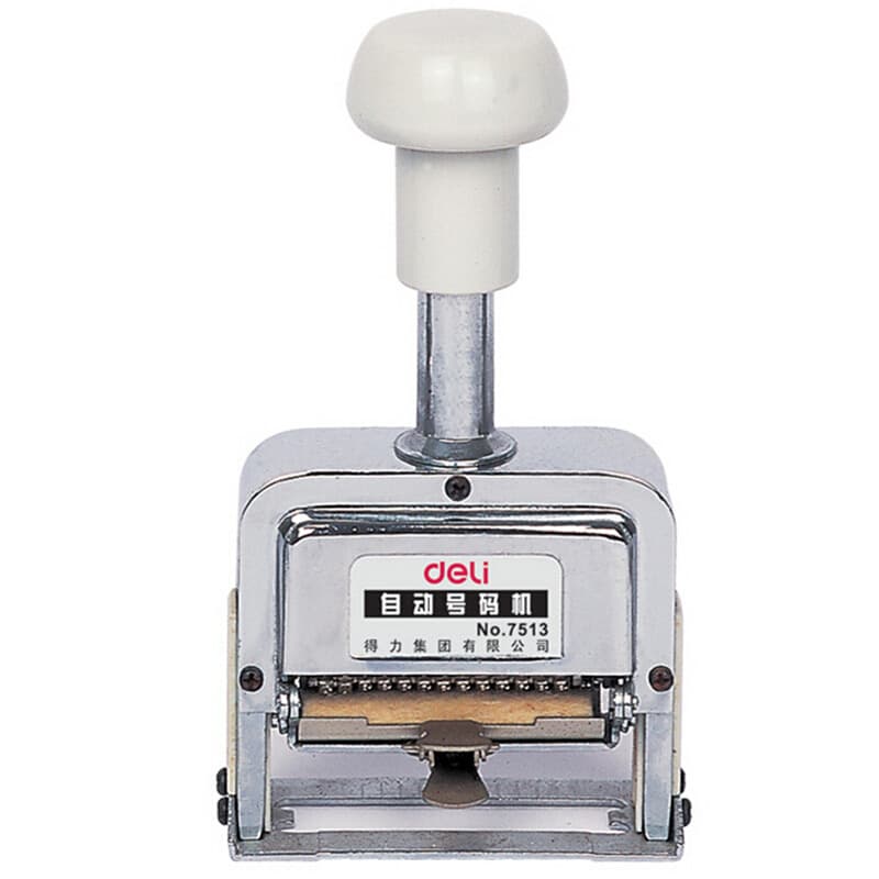 Deli 7513 13-digit automatic numbering machine (white) (unit)
