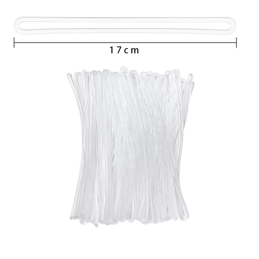 Eco-friendly 17cm PVC transparent rope for travel luggage tag lanyard, boarding pass strap, and cross-border supply
