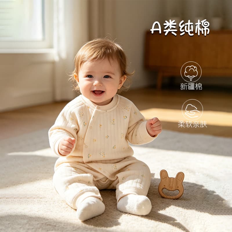 Baby Clothes Autumn Winter Bodysuit Newborn A-Class Seamless Thermal Cotton Baby Romper