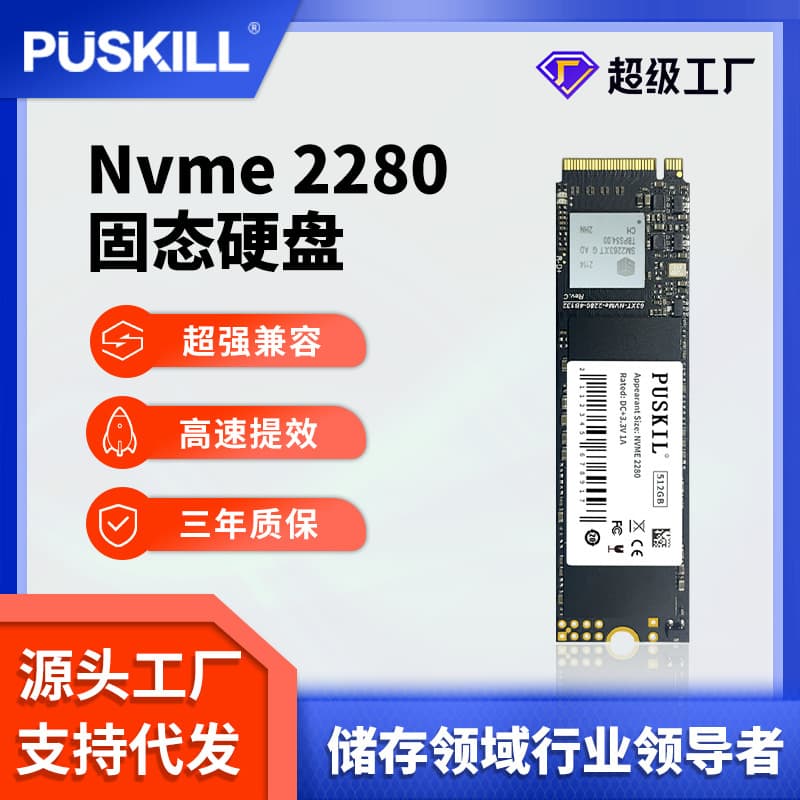 PUSKILL M.2 NVMe SSD 256GB 512GB PCIe Interface Solid State Drive Wholesale