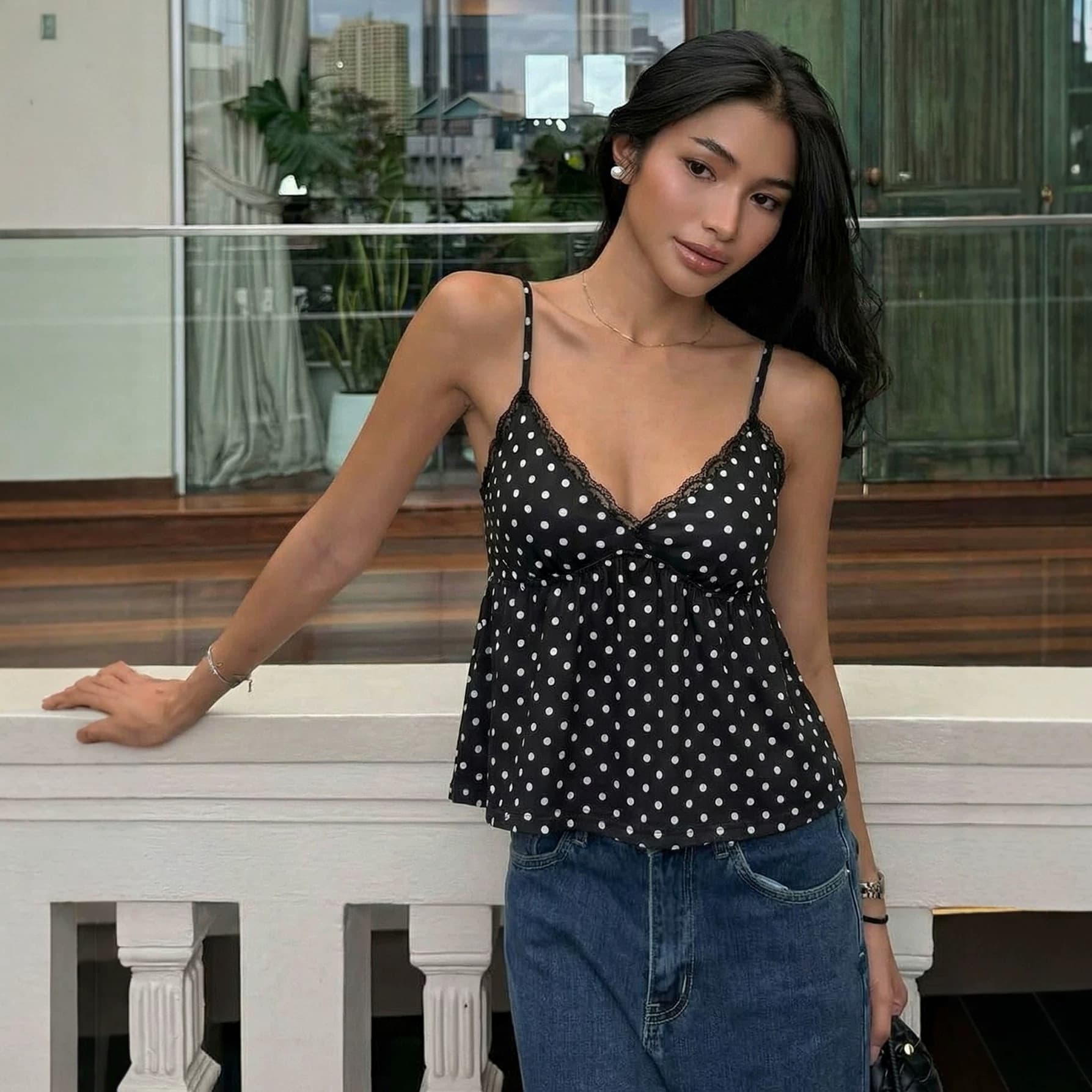 European and American best-selling thin lace-trimmed camisole 2026 spring new fashion trendy printed vest for wholesale export