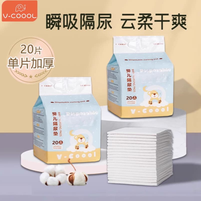 Disposable Baby Underpads with Quick-Dry Surface, Nursing Pads for Leakage and Stain Protection