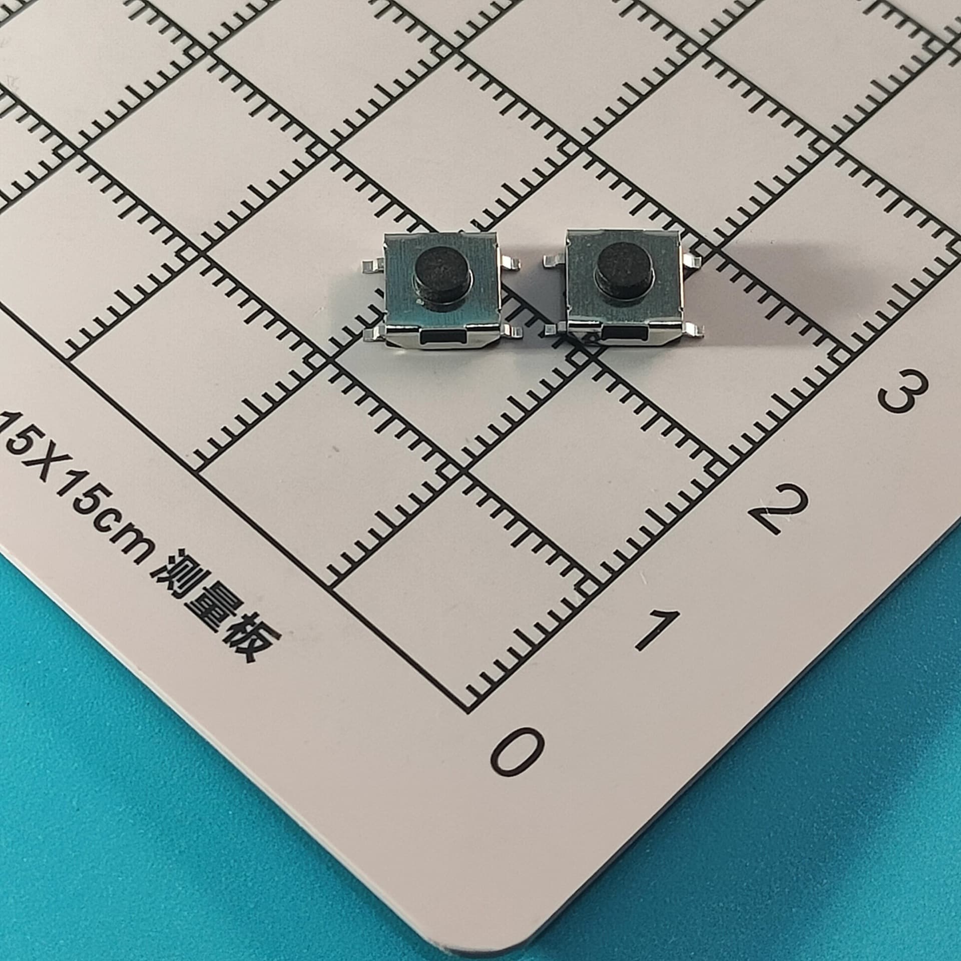 6.3X6X3.1 Four-Pin Surface Mount 250GF Black Head Mini Push Button Tactile Switch, Surface Mount Small Tactile Switch
