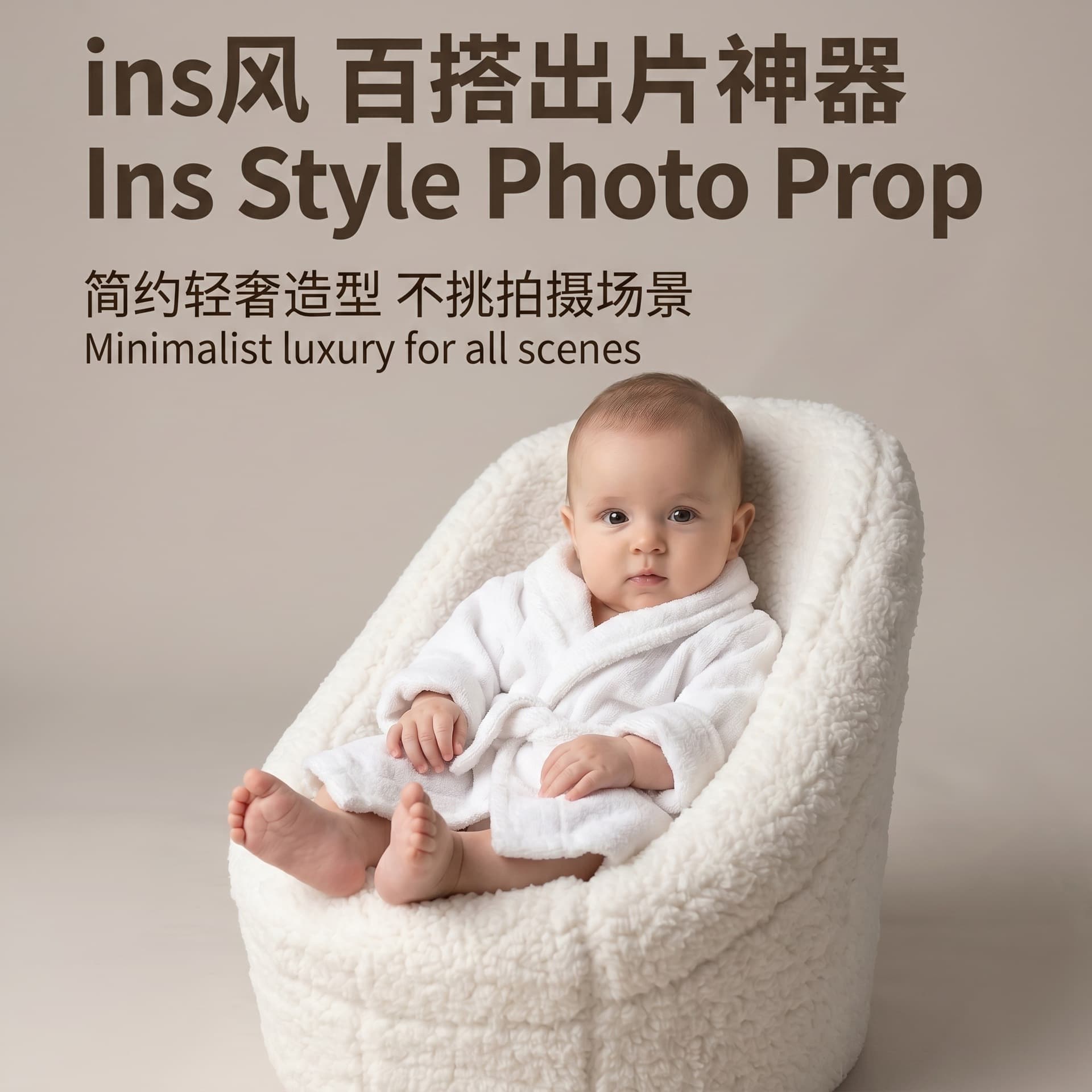 Newborn photography white shape small sofa auxiliary props new children's photography sofa baby photo chair