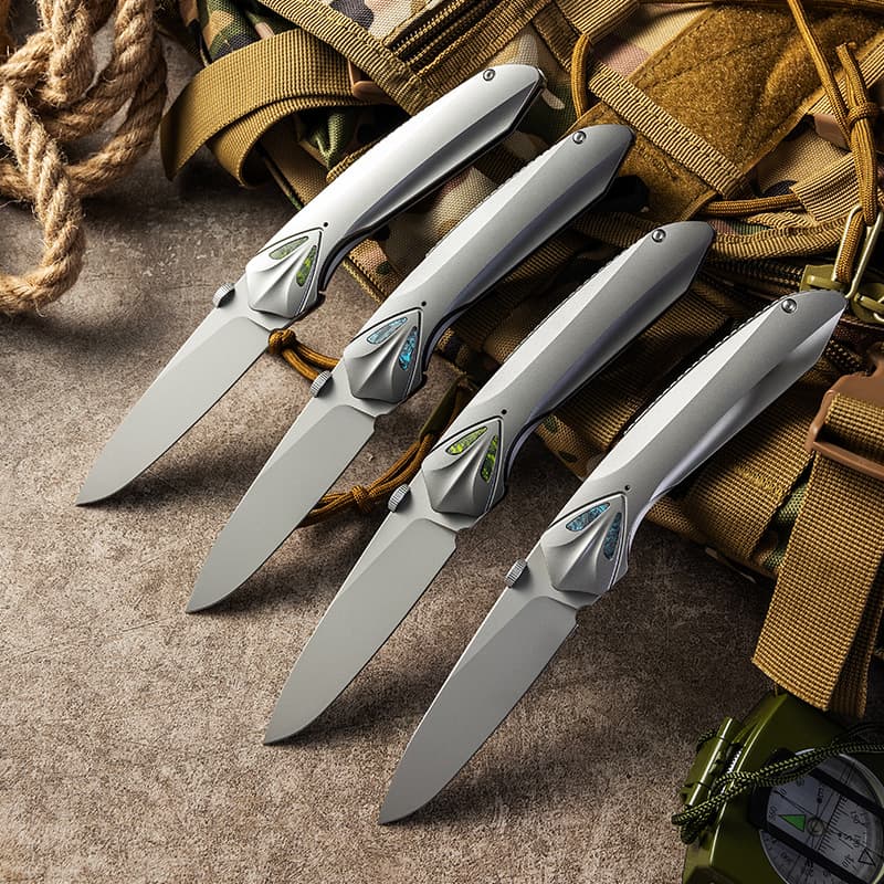 Original VG10 folding knife, an all-in-one outdoor survival knife, made of titanium alloy, perfect for outdoor camping, survival, and EDC (Everyday Carry) use.