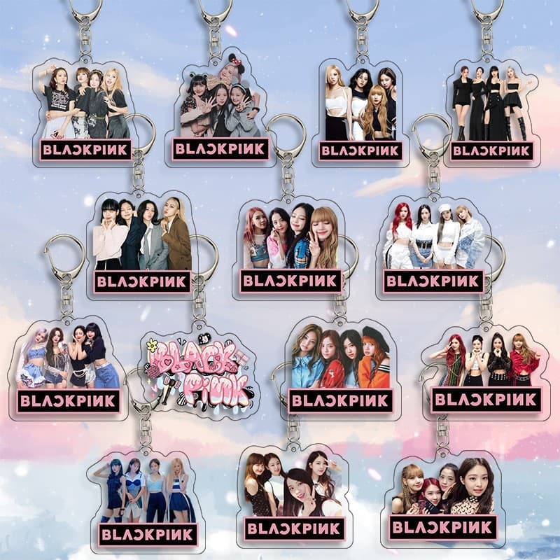 New product BLACKPINK group key chain acrylic pendant men's and women's backpack pendant key chain decoration