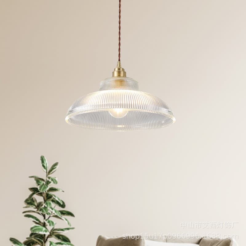 Modern Minimalist Glass Pendant Light, Retro Three-Head Ceiling Lamp for Cafe, Restaurant, Hallway, Bar Counter, Entryway, Balcony, Corridor