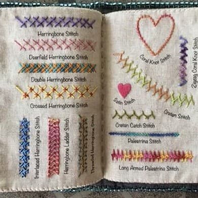 DIY Stitch Book, Embroidery Stitch Book
