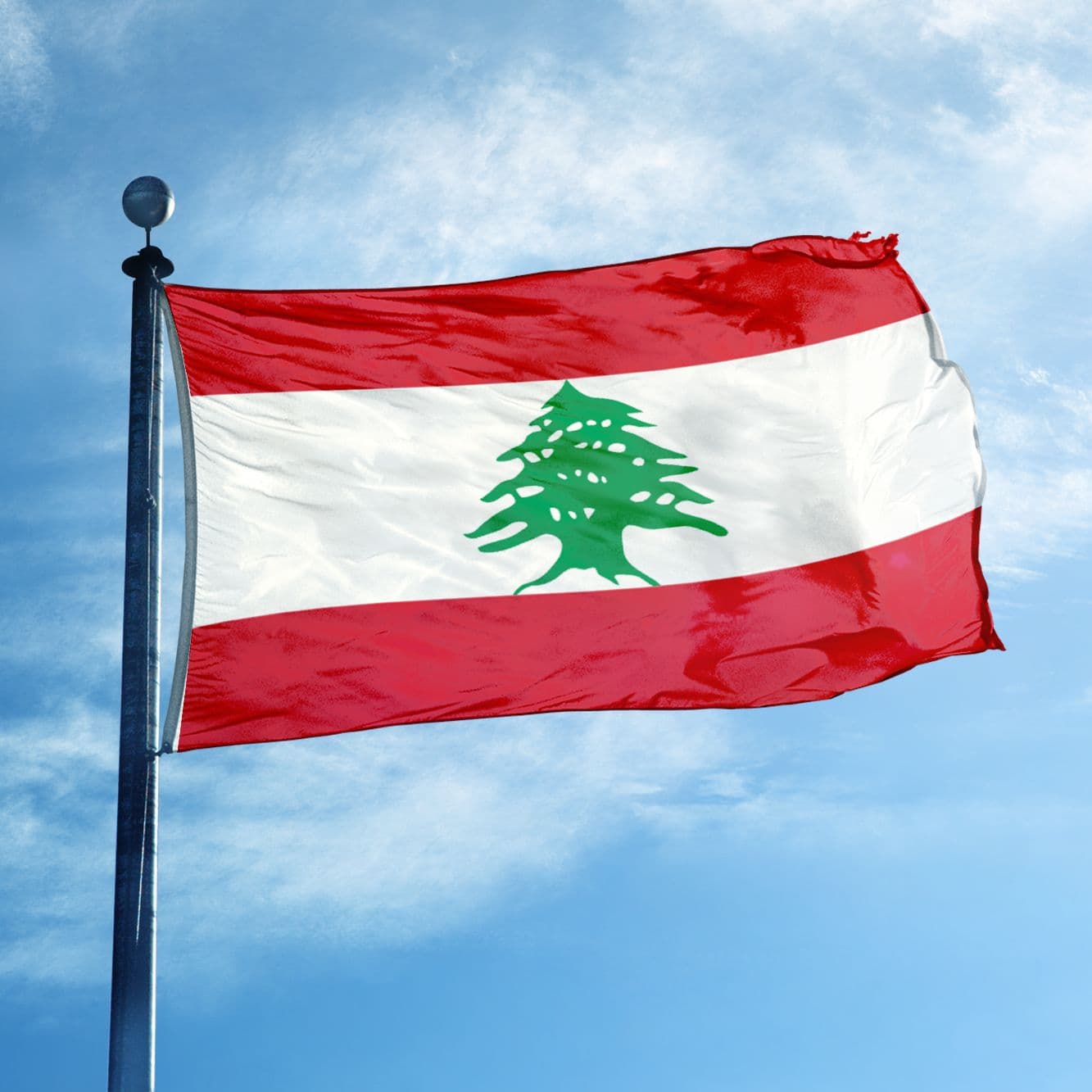 Lebanon Flag 100D Polyester Flag Cross-border Custom Pure Green Lebanon 3x5ft Amazon Wholesale
