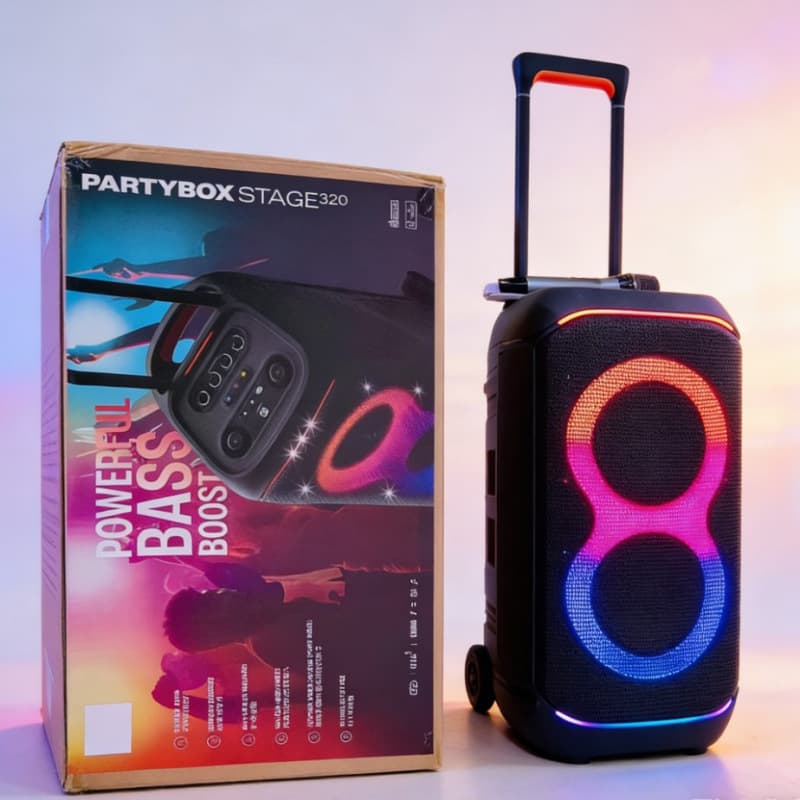 Cross-border PARTYBOX High Power Outdoor Square Dance Trolley Bluetooth Speaker Portable KTV Heavy Bass Sound