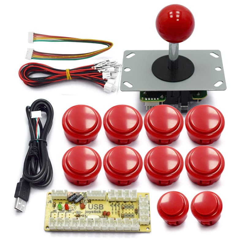 DIY arcade rocker accessories USB computer circuit board game controller 30 card button set pc desktop