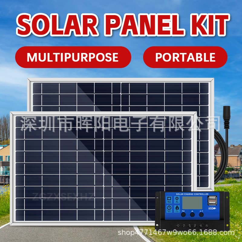 10W Aluminum Frame Dual Panel Solar Panel for Car Outdoor Photovoltaic Module