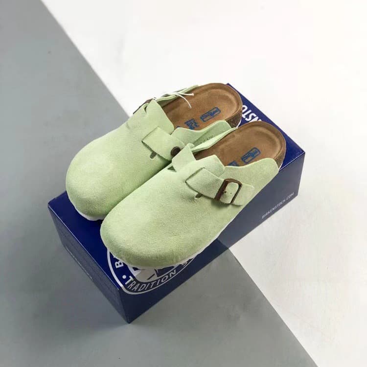 Putian Shoes Boken Women's Shoes Cowhide Cork Inner Heightening Thick-Soled Slippers Flat Summer Sandals Baotou Half Slippers