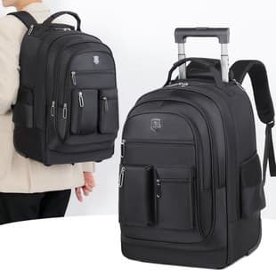 Wholesale New Men's and Women's Business Laptop Bag Custom Logo Casual Travel Bag Student Backpack with Trolley