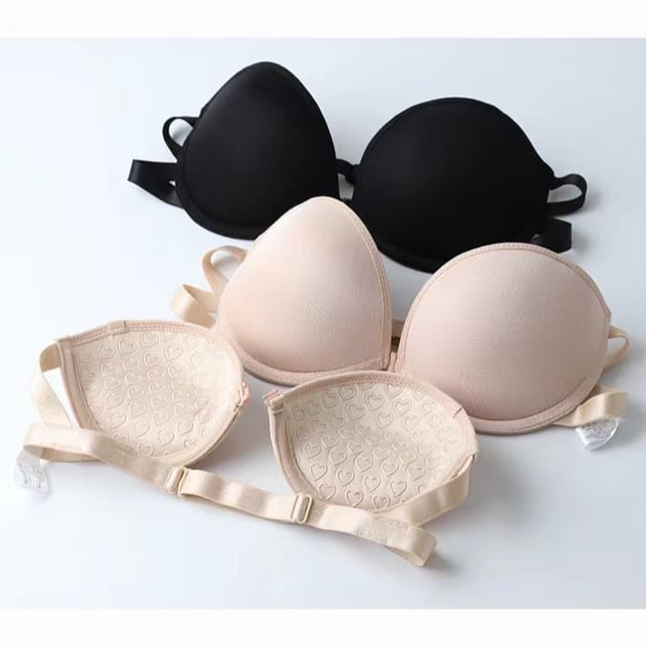 Front-Clasp Strapless Bra Push-Up Non-Slip Enhances Small Bust Hides Side Fat Prevents Sagging Summer Bandeau Bra Stays in Place