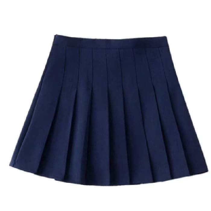 High-Waist Pleated Skirt for Women, Autumn Spring New Style, Solid Color A-Line Short Skirt, School Style Half Skirt, JK Skirt, Chorus Performance Outfit
