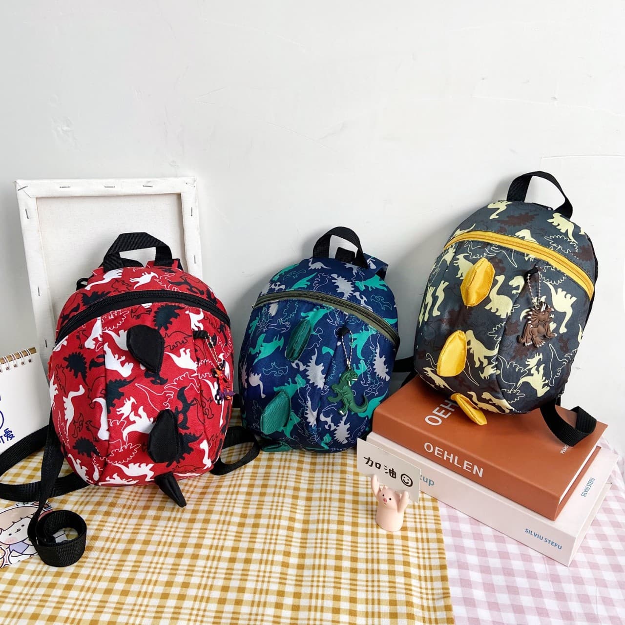 New Cute Dinosaur Kids Backpack for Boys and Girls Cartoon Kindergarten Schoolbag Early Education Children's Backpack