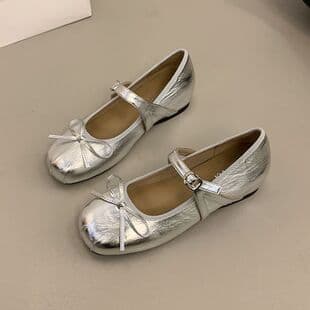 Stunning Leather Loafers for Women, Slip-On, 2026 Summer, Bow, Petite, Single Buckle Strap, Commuter Flats