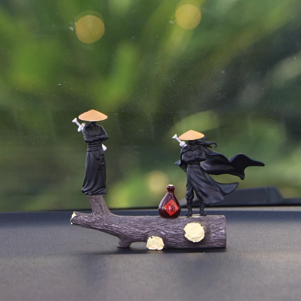 Ancient style knight car center console swordsman ornaments computer screen desktop national style martial arts office decoration ornaments
