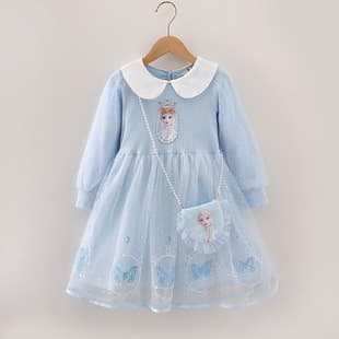 Elsa Princess Dress for Girls 2026 New Long Sleeve Korean Style Autumn Children's Birthday Gown