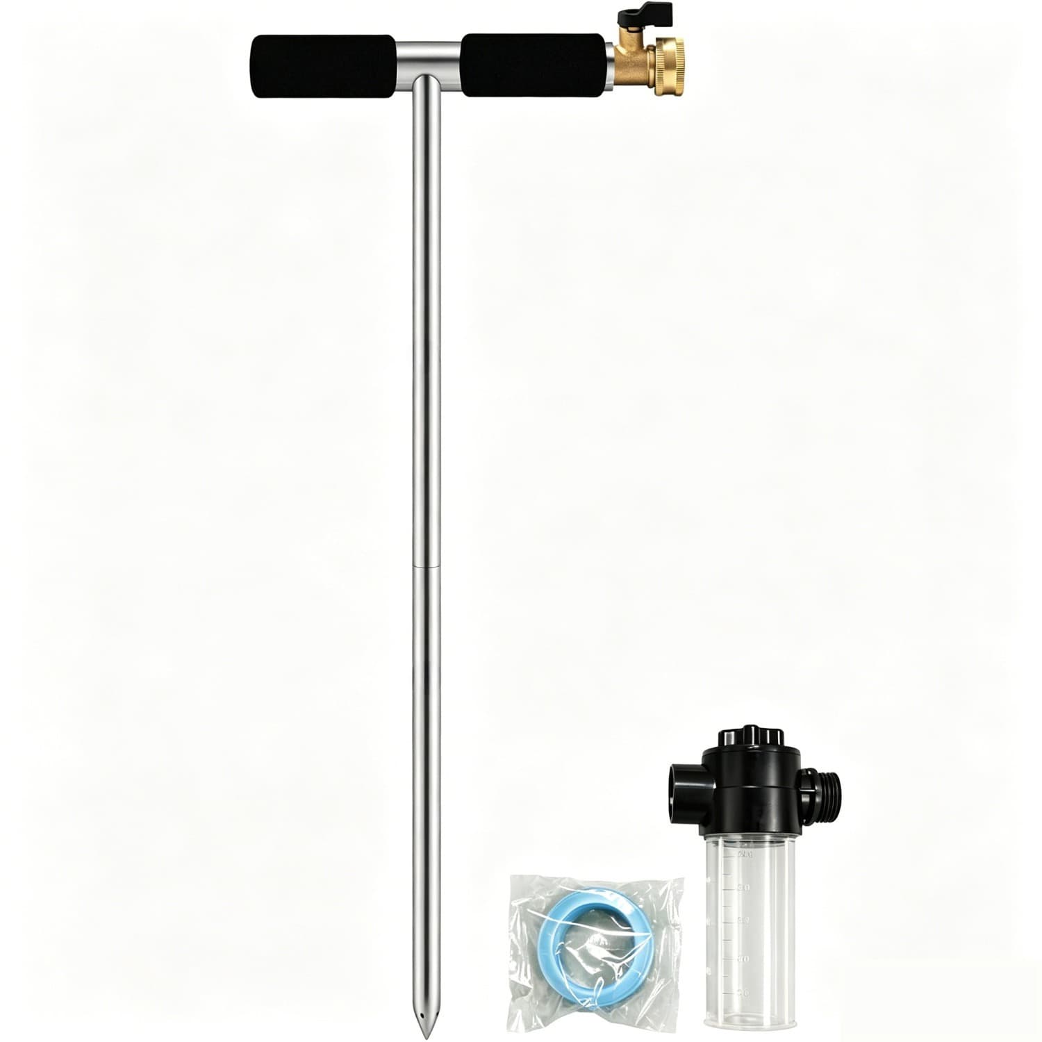 Cross-border Hot-selling Heavy-duty Plant Root Watering System Stainless Steel Deep Root Irrigator with T-handle
