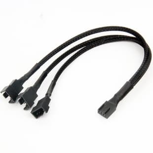 Computer Fan Cable 1-to-3 4-Pin Extension Cable PWM Temperature Control Cooling Fan HUB Hub Sleeved Dongguan