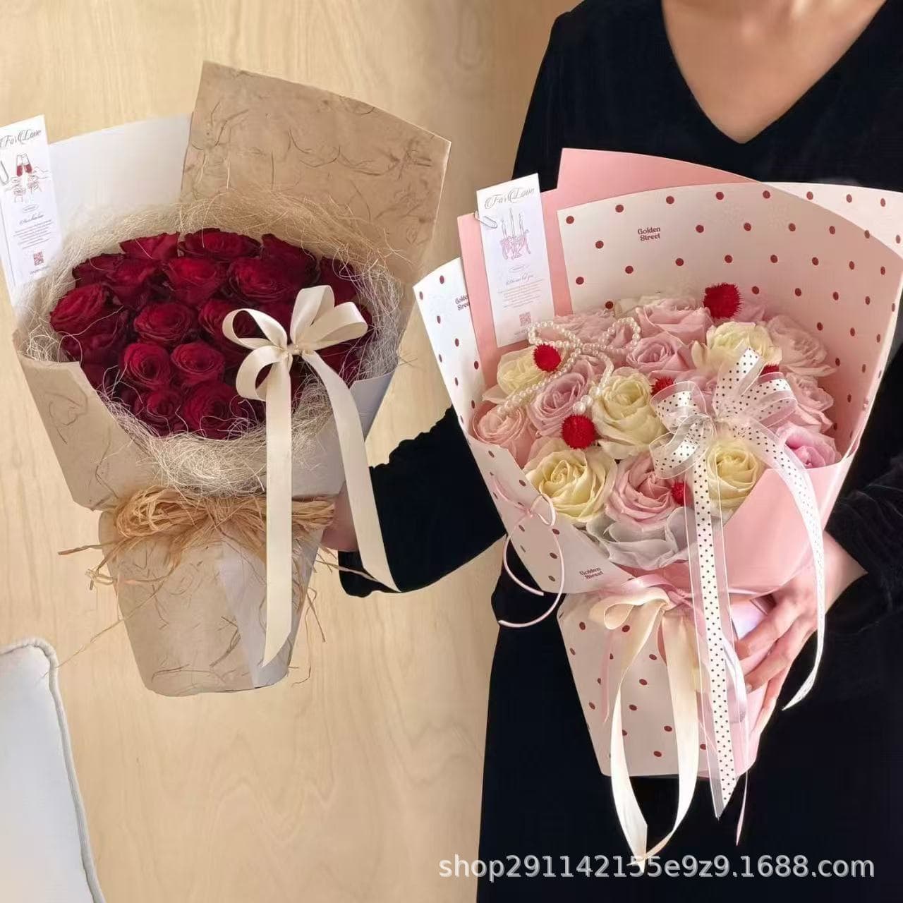 New Vientiane Graduation Season Styling Film Wrapping Paper - Romantic and Colorful Wrapping Paper Bouquet Packaging Semi-finished Products Ins