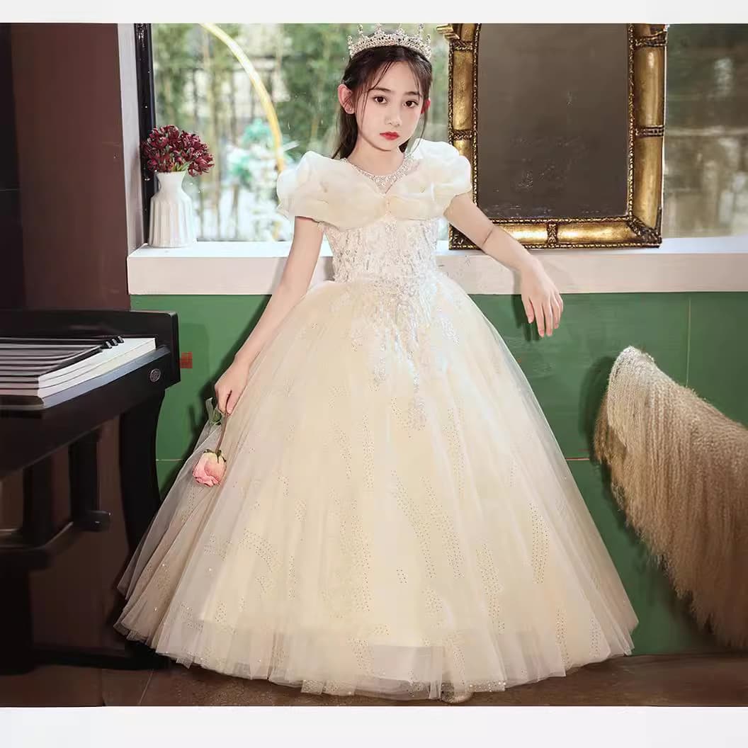 Girls' Formal Dress Older Girls' Piano Performance Dress Children's Day Primary School Student Host Girls' Choir Conductor Uniform