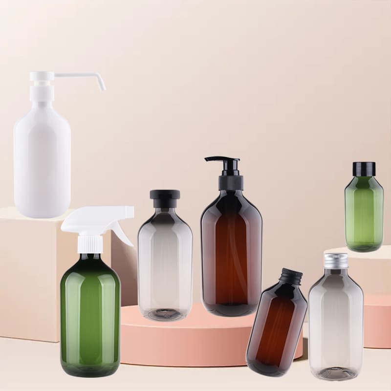 100ml-500ml Long Neck PET Bottle for Hotel Shower Gel Shampoo Bottle Set Disinfectant Spray Bottle