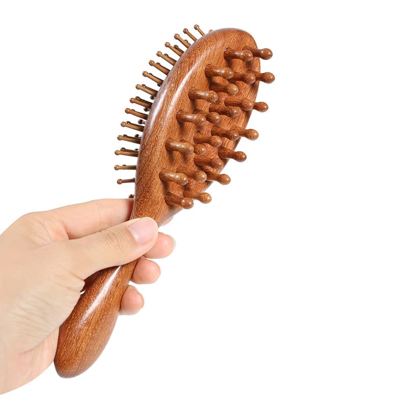 Manufacturer wholesale household gold silk dragon and phoenix sandalwood double-sided massage comb long hair comb universal meridian