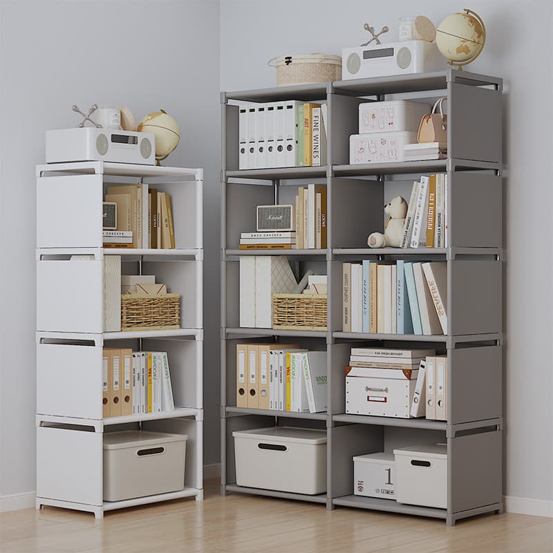 Simple Bookshelf, Supermarket Special, Student Bookcase Set, Rust-proof Metal Household Storage Shelf, DIY Assembly Bookshelf
