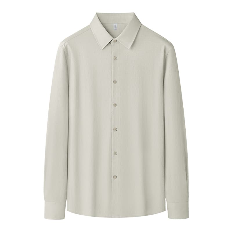 Men's Linen Long-Sleeve Shirt Spring Autumn New Cotton-Linen Top Basic Turn-Down Collar Youth Casual Versatile Shirt
