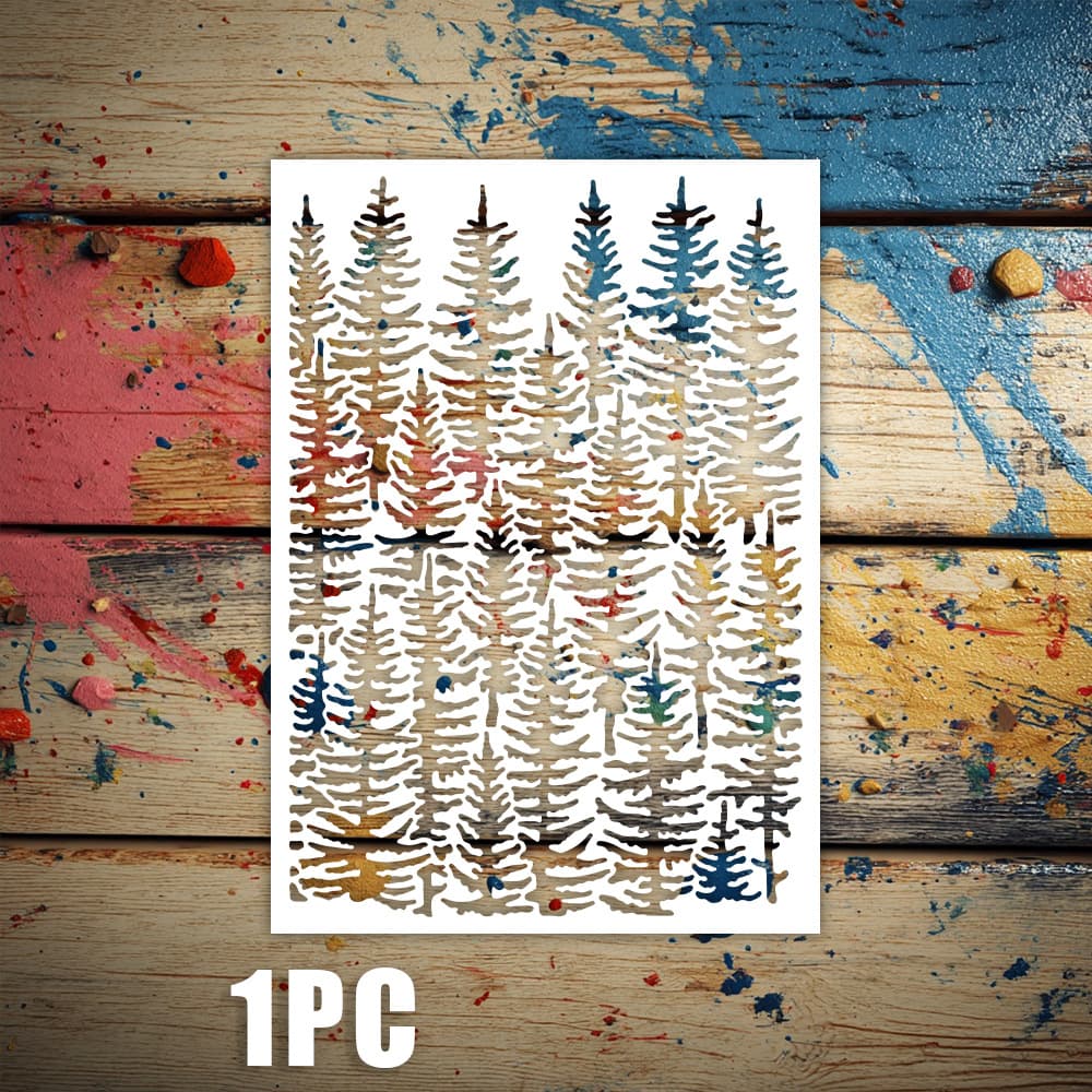Painting Template Forest Pattern Cross-border Hot Selling Drop Shipping Painting Hollow Template Wall Painting Hand Account Decoration Masking Wholesale