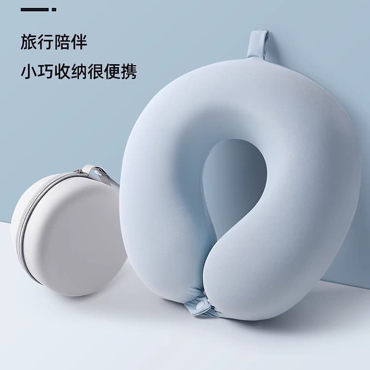 Portable Travel Sleep U-shaped Neck Pillow for Long Flights, High-Speed Rail, and Car Rides, Cervical Support Cushion