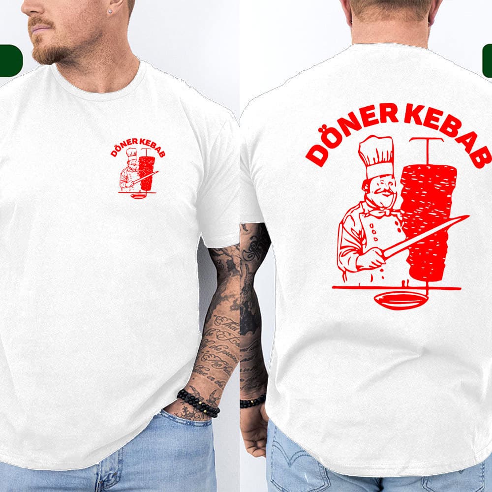2025 Summer Sporty T-Shirts Doner&Kebab Print Pure Female Cl