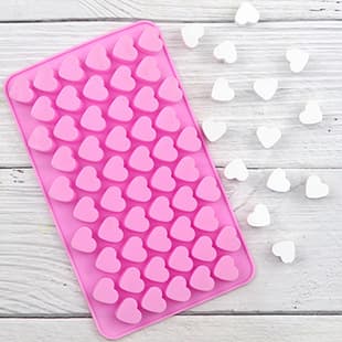 Cross-Border 55-Cavity Heart-Shaped Silicone Cake Baking Mold High Temperature Resistant Easy Demolding Wax Seal Mold