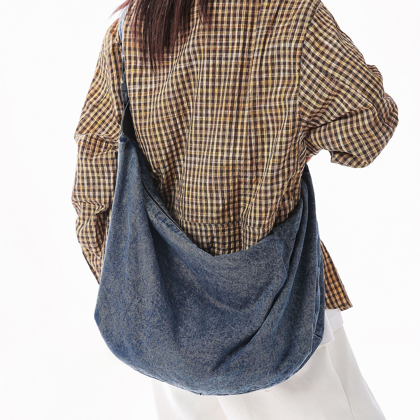 Denim bag women's 2026 new trendy fashionable class commuter bag shoulder bag large capacity crossbody bag