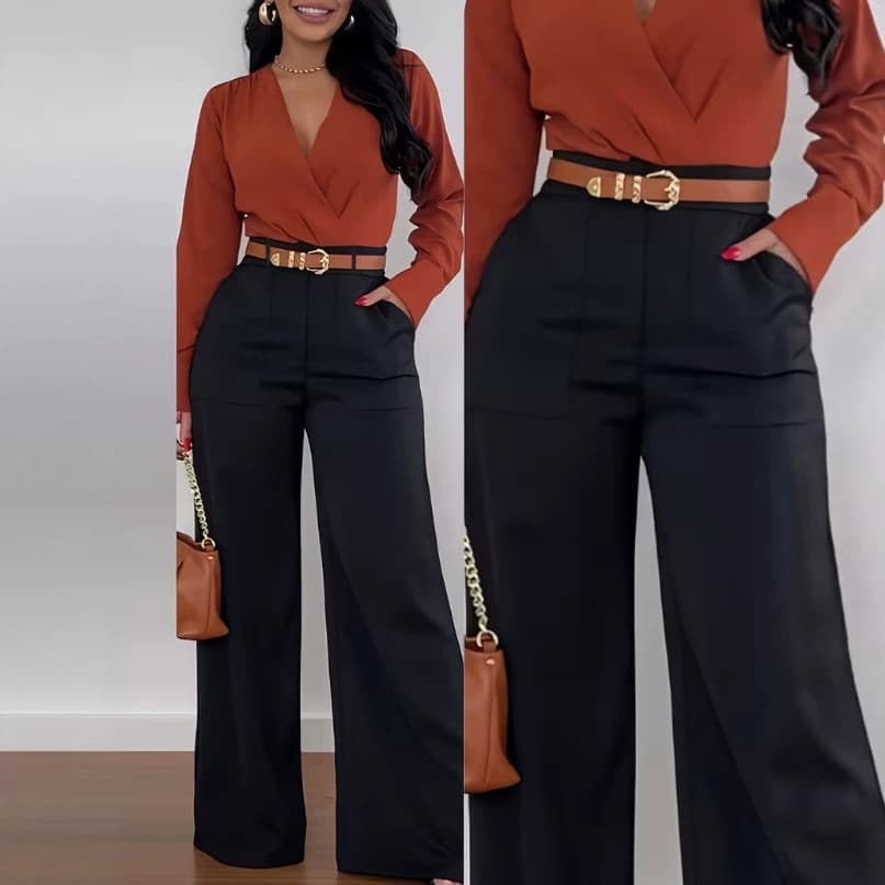 2026 Spring Suit Pants Women's Wide Leg Long Pants Cross-Border European and American Style Casual Trousers (No Belt)