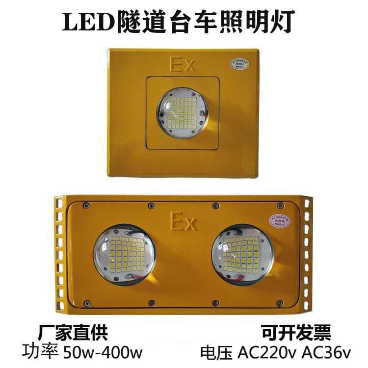 LED Tunnel Yellow Light 50W 100W 200W 400W Cart Floodlight 220V Illumination Double Head Low Voltage AC36V