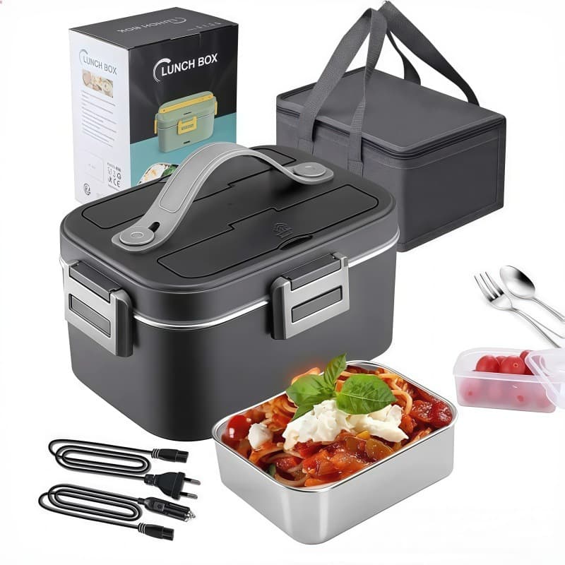 Cross-border new 1.8L large-capacity electric heated lunch box, water-free portable heated lunch box, insulated lunch box, lunch box