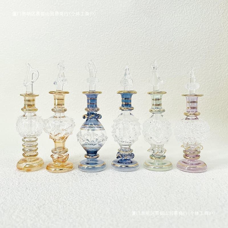 Egyptian Perfume Bottle 7cm Handmade Essential Oil Bottle Egyptian Souvenir Glass Bottle Decoration
