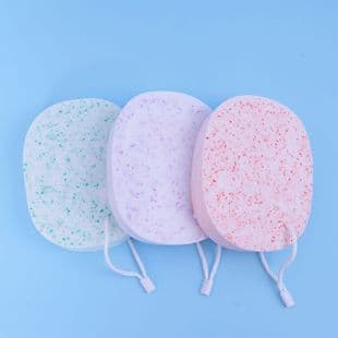 Facial Cleansing Sponge, Washable Face Sponge, Imitation Pearl Wood Pulp Seaweed Powder Puff, Hydrophilic, Expands with Water, Strong Water Absorption