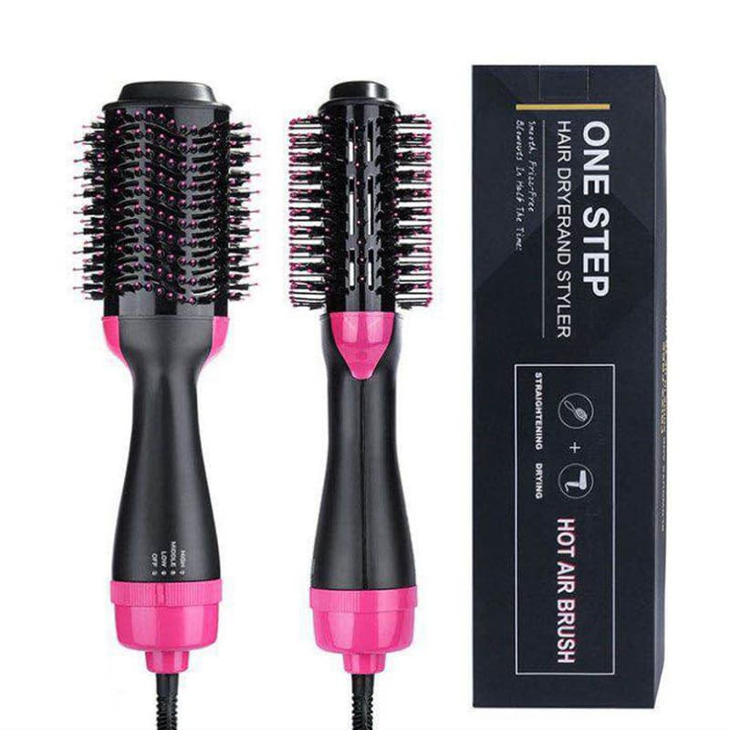 Multifunctional Hot Air Brush Factory Supply Amazon Cross-border 4-in-1 Negative Ion Wet and Dry Hair Dryer Brush