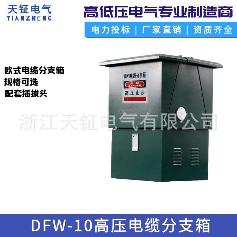 10KV European cable branch box DFW-12/630, one input to one or two outputs, outdoor 10-35kv stainless steel