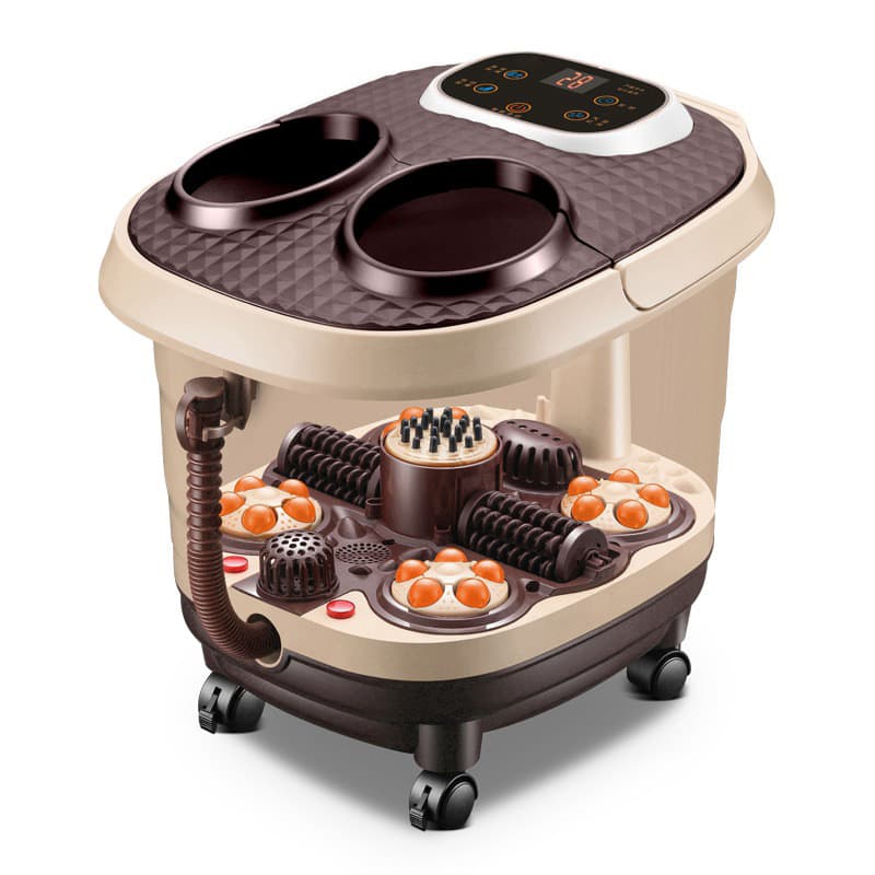 Foot Bath Basin Bubbles Fumigation Full Automatic Electric Heating Constant Temperature Household Foot Basin Foot Therapy Massager Deep Foot Soaking Bucket