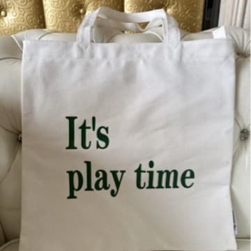Rose Story Cross-Border Hot Selling English Canvas Bag Women's White Casual Handheld Shoulder Canvas Tote Bag
