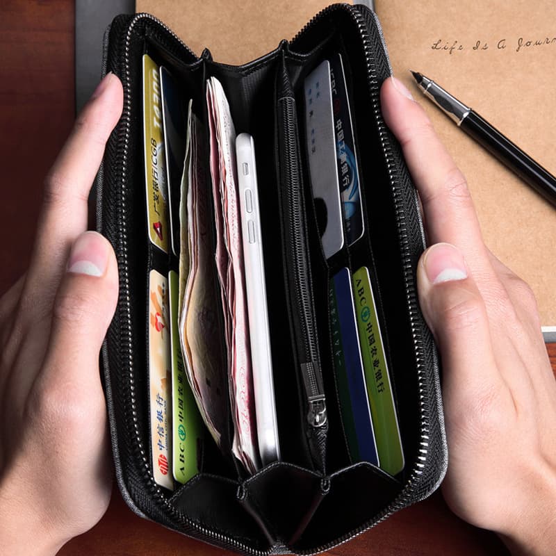 New Style Men's Long Wallet Oxford Cloth Clutch Youth Men's Simple Fashion Student Korean Version Money Clip